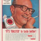 1954 Lucky Strike Cigarettes Ad "It's Toasted"