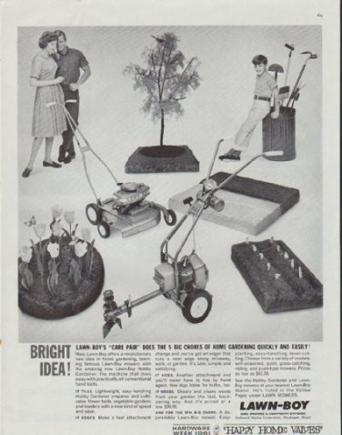 1961 Lawn-Boy Ad "Bright Idea"