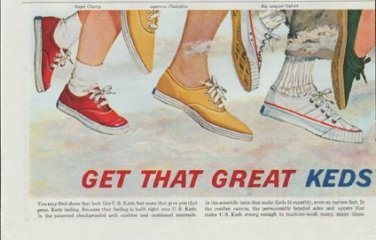 1961 Keds Shoes Ad "Great Keds Feeling"