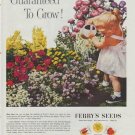 1961 Ferry's Seeds Ad "Guaranteed to Grow!"