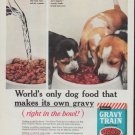 1961 Gravy Train Dog Food Ad "World's only dog food"