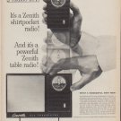 1961 Zenith Ad "2 radios in 1"