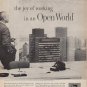 1961 L*O*F Glass Ad "Open World"