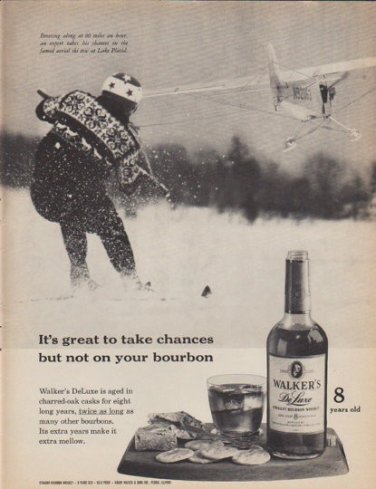 1961 Walker's Bourbon Ad "It's great to take chances"