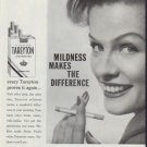 1958 Tareyton Cigarettes Ad "Mildness Makes The Difference"