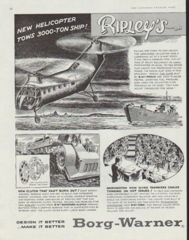 1958 Borg-Warner Ad "Believe It or Not"