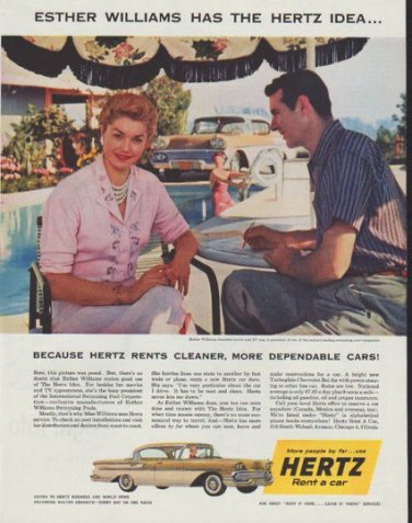 1958 Hertz Ad "Esther Williams"