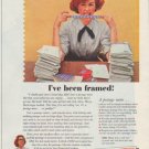 1958 Pitney-Bowes Ad "I've been framed"
