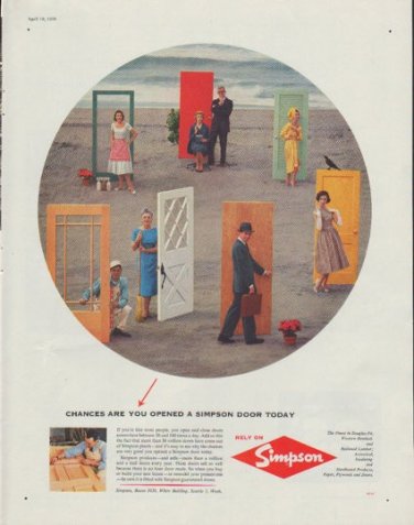 1958 Simpson Door Ad "Chances are"