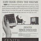1958 Zenith TV Ad "easy chair"