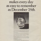 1963 Elgin Watch Ad "easy to remember"