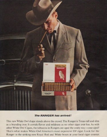 1963 White Owl Cigars Ad "The Ranger"