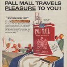 1963 Pall Mall Cigarettes Ad "Travels Pleasure"