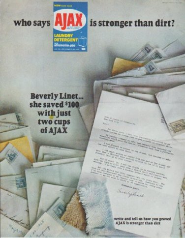 1965 Ajax Ad "who says"
