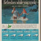 1960 Newport Cigarettes Ad "Refreshes while you smoke"