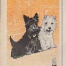 1960 Black & White Scotch Ad "Company's Coming"