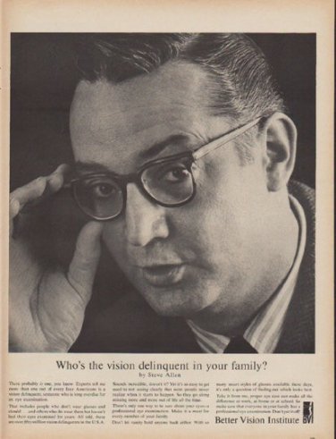 1960 Better Vision Institute Ad "the vision delinquent"
