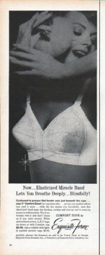 1961 Exquisite Form Ad "Lets You Breathe"