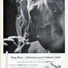1961 King Sano Cigarette Ad "America's purest tobacco taste"