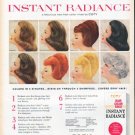 1961 COTY Hair Color Ad "Instant Radiance"