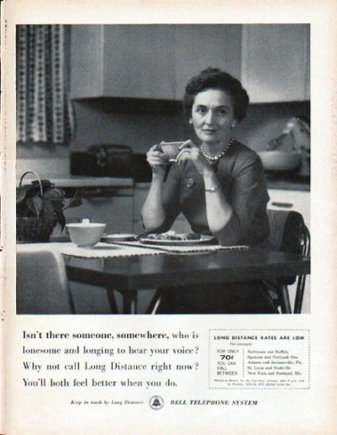 1961 Bell Telephone System Ad "Isn't there someone"