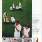 1961 Seagram's Whiskey Ad "The royal game of bowls"