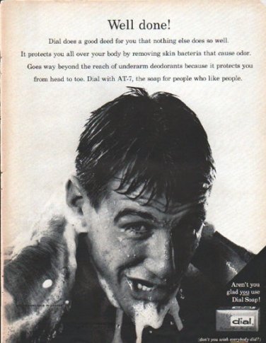 1961 Dial Soap Ad "Well done"