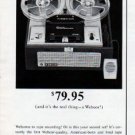 1962 Webcor Tape Recorder Ad "it's the real thing"