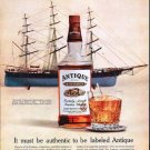 1962 Antique Bourbon Ad "American Masterpiece"