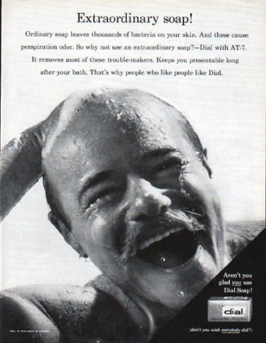 1962 Dial Soap Ad "Extraordinary Soap"