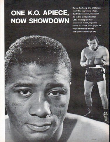 1961 Floyd Patterson and Ingemar Johansson Article "One K.O. Apiece"