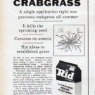 1961 Swift's Rid Ad "Prevents Crabgrass"