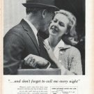 1961 Bell Telephone System Ad "call me every night"