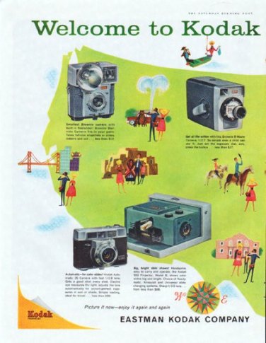 1961 Kodak Ad "Cameraland"