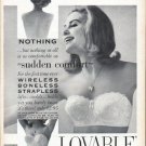 1961 Lovable Brassiere Ad "sudden comfort"