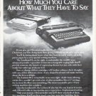 1979 Olivetti Typewriter Ad "Show Someone"
