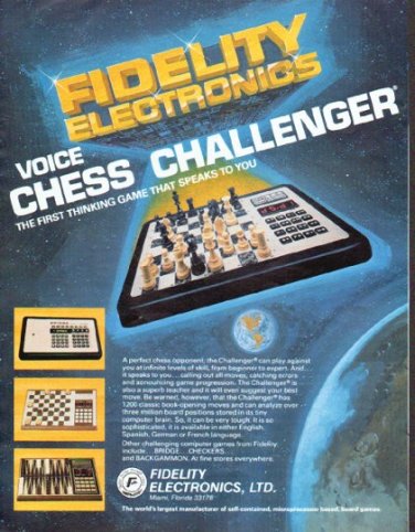 1979 Fidelity Electronics Ad "Chess Challenger"