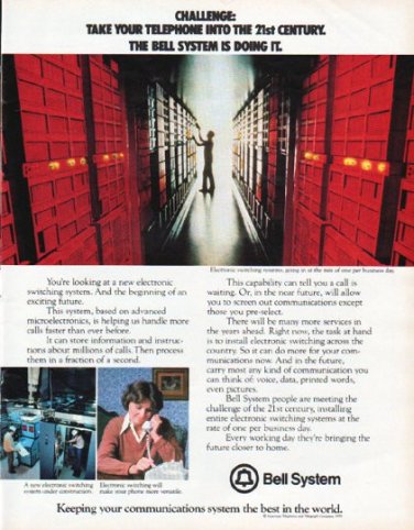 1979 Bell System Ad "the 21st Century"