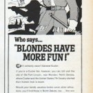 1966 North Dakota Tourism Ad "Blondes Have More Fun"