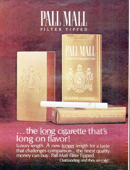 1966 Pall Mall Cigarettes Ad 