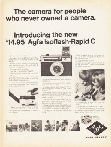 1966 Agfa-Gevaert Ad "people who never owned a camera"