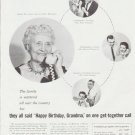 1959 Bell Telephone System Ad "Happy Birthday, Grandma"