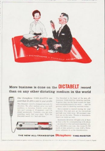 1959 Dictaphone Ad "Dictabelt"