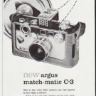 1959 Argus Camera Ad "Easy to set as a clock"