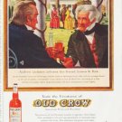 1959 Old Crow Bourbon Ad "Andrew Jackson"