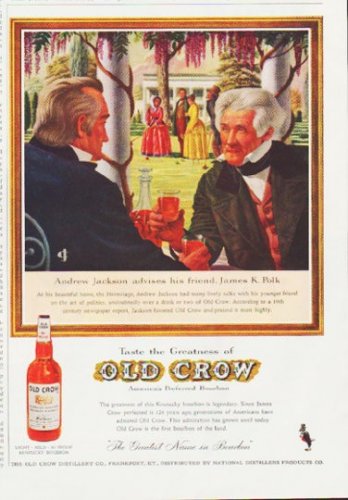 1959 Old Crow Bourbon Ad "Andrew Jackson"