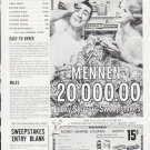 1959 Mennen Ad "Lucky Shavers Sweepstakes"