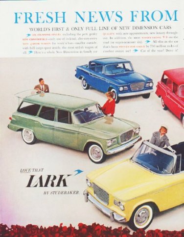 1960 Studebaker Ad "Fresh News" ... (model year 1960)