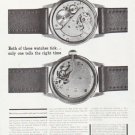1959 The Watchmakers of Switzerland Ad "Both of these watches tick"