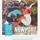 1959 Newport Cigarettes Ad "ocean-breeze freshness"